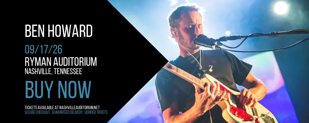 Ben Howard at Ryman Auditorium