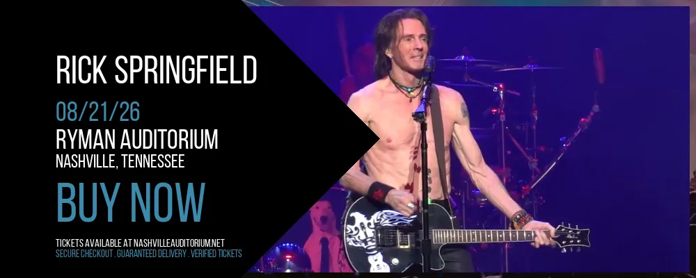 Rick Springfield at Ryman Auditorium