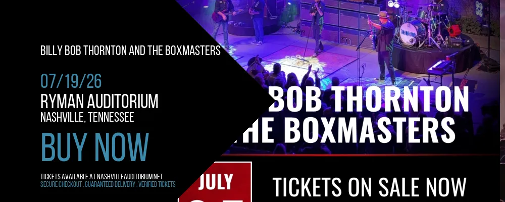 Billy Bob Thornton and the Boxmasters at Ryman Auditorium